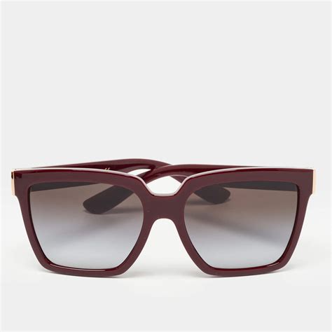 burgundy sunglasses.